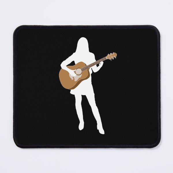 Item preview, Mujer Silueta Blanca Guitarrista Acústico designed and sold by limitLIS.