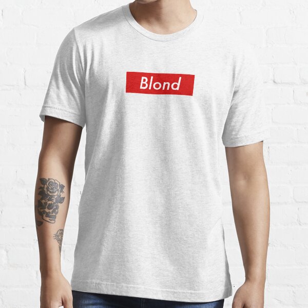 Supr eme Blond Box Logo Frank Ocean Essential T-Shirt