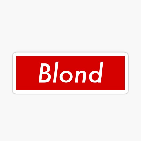 Supr eme Blond Box Logo Frank Ocean Sticker
