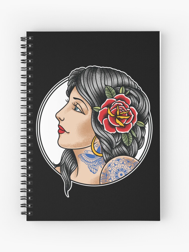 Classic Tattooed Lady Pin up Traditional Tattoo 