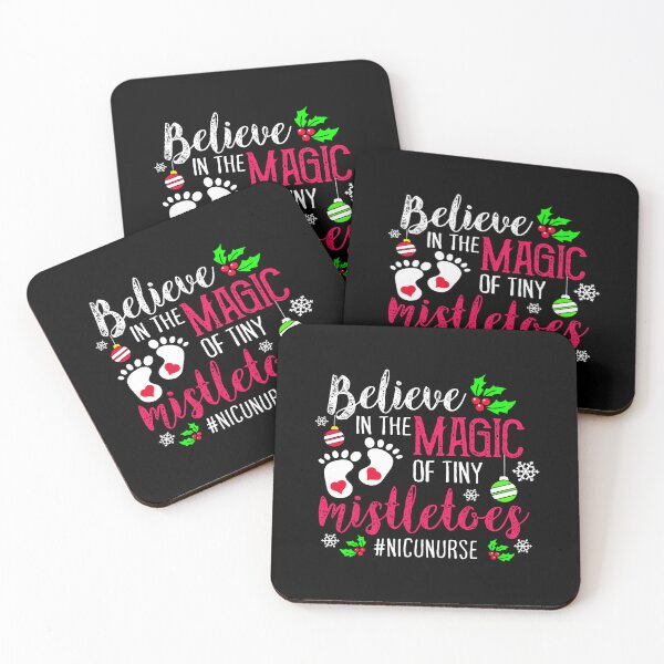 Item preview, NICU Nurse Believin magic of tiny mistletoe Christmas designed and sold by GreenFarm2022.