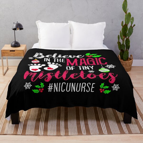 Item preview, NICU Nurse Believin magic of tiny mistletoe Christmas designed and sold by GreenFarm2022.