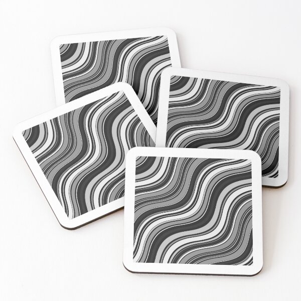 Item preview, Ondas Trippy en blanco y negro designed and sold by MelindaLedsome.