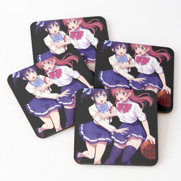 Item preview, Saki and Nagisa Playing Basketball - Kanojo mo Kanojo Classic . designed and sold by perysgseelig.