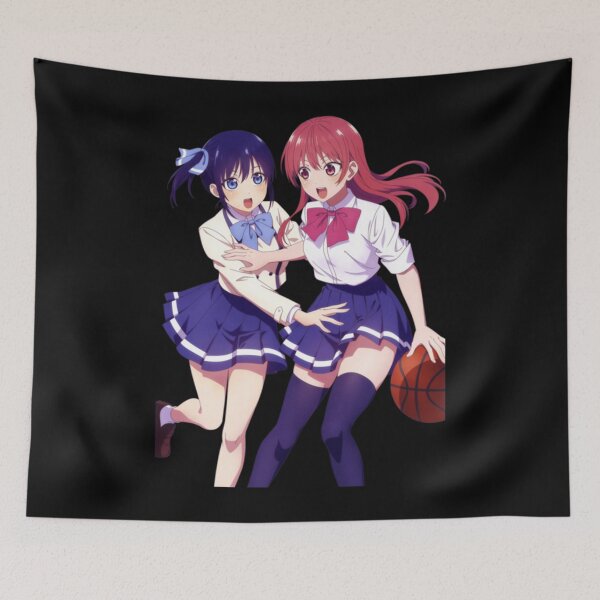 Artikelvorschau, Saki und Nagisa spielen Basketball - Kanojo mo Kanojo Classic. entworfen und verkauft von perysgseelig.