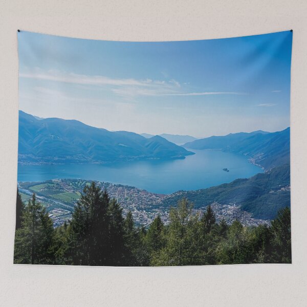 Item preview, View to Ascona and Italy with Maggia delta from Cardada mountain, Switzerland designed and sold by pisces2386.