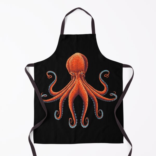 Item preview, Angry deep-sea red Kraken octopus in combat stance designed and sold by luckycrash.
