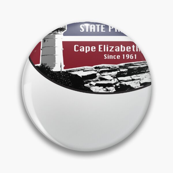 Item preview, Two Lights State Park, Maine, Vintage oval designed and sold by RischDesigns.