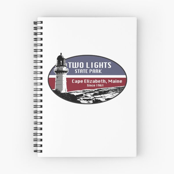 Item preview, Two Lights State Park, Maine, Vintage oval designed and sold by RischDesigns.