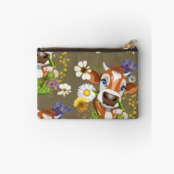 Item preview, Sweet Big Eyed Cow With Colorful Flowers Design designed and sold by EarthArtDesigns.