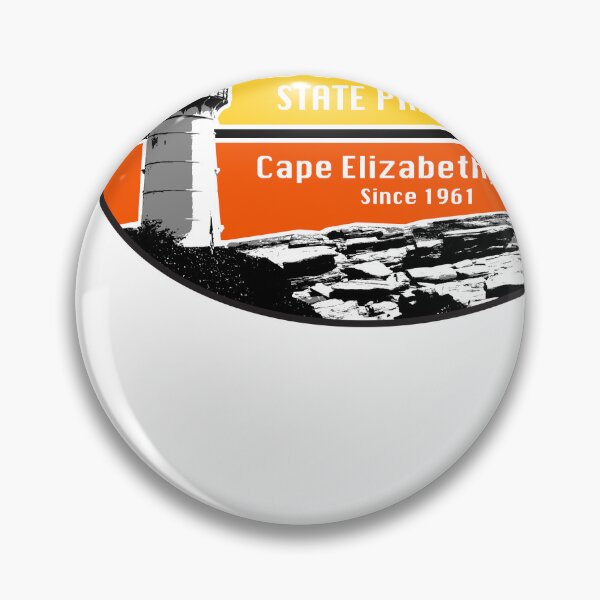 Item preview, Two Lights State Park, Maine, Vintage oval designed and sold by RischDesigns.