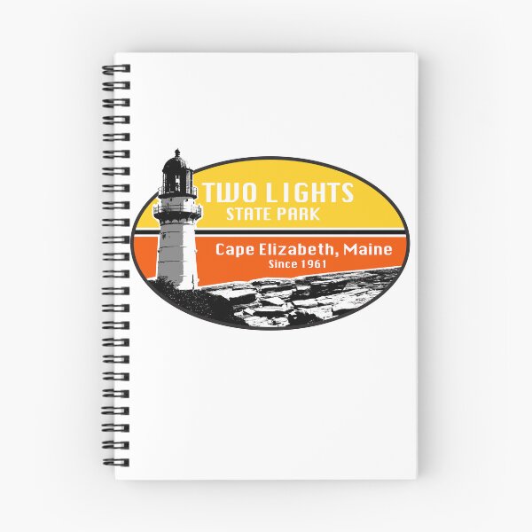 Item preview, Two Lights State Park, Maine, Vintage oval designed and sold by RischDesigns.