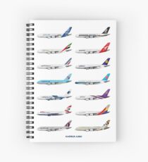 Airbus A380 Operators Illustration Spiral Notebook