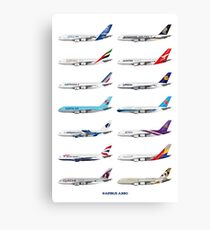 Airbus A380 Operators Illustration Canvas Print