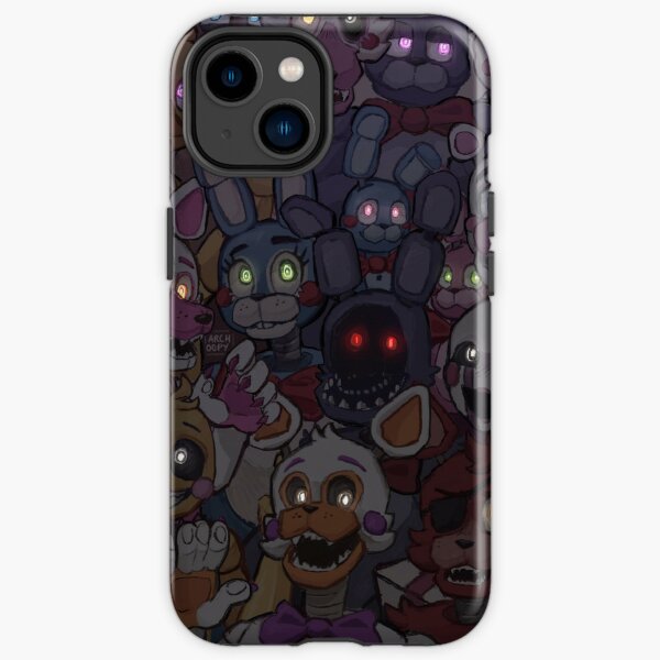 Lolbit caso de telefone para iphone 14 pro max 13 12 mini 11 xr 7 8 plus  capa de pele de fibra lolbit fnaf cinco noites na irmã