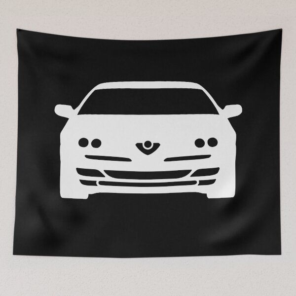Item preview, Alfa Romeo GTV Spider Type 916 white silhouette designed and sold by EdimDesign.