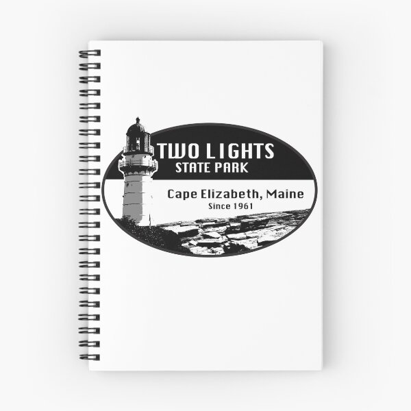 Item preview, Two Lights State Park, Maine, Vintage oval designed and sold by RischDesigns.