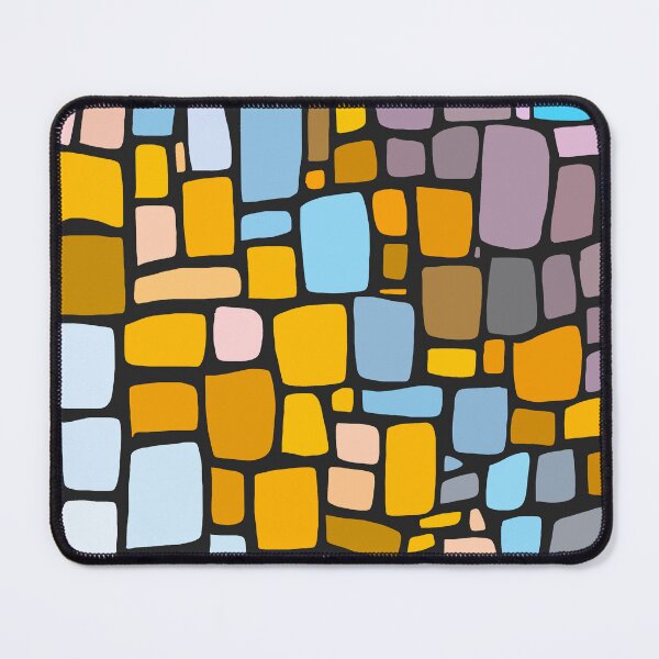 Item preview, Squared Irregular Tiles - Light Blue, Orange designed and sold by Chubuter.