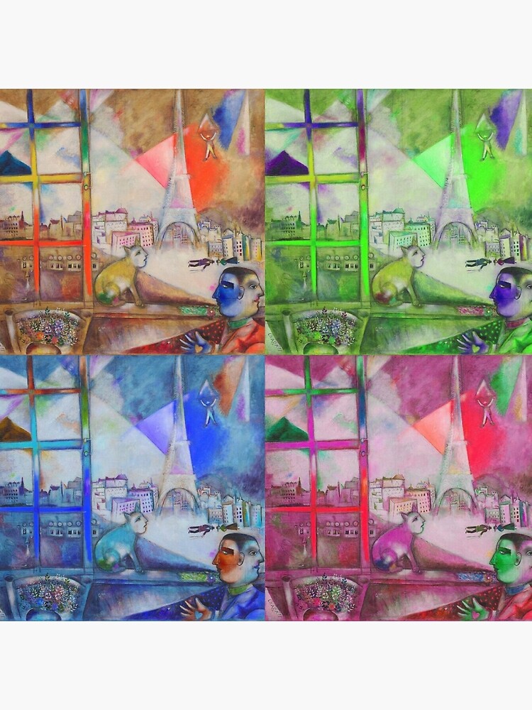 "Marc Chagall, 1913, Paris par la fenêtre (Paris Through the Window), oil on canvas, alternate 4