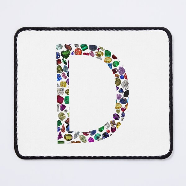Artikelvorschau, Bunte Edelsteine Buchstabe D entworfen und verkauft von DigitalGemArt.