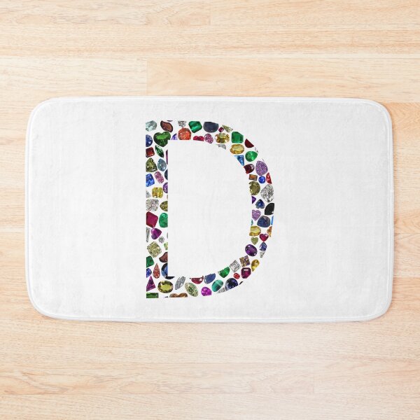 Item preview, Colorful Gemstones Letter D designed and sold by DigitalGemArt.