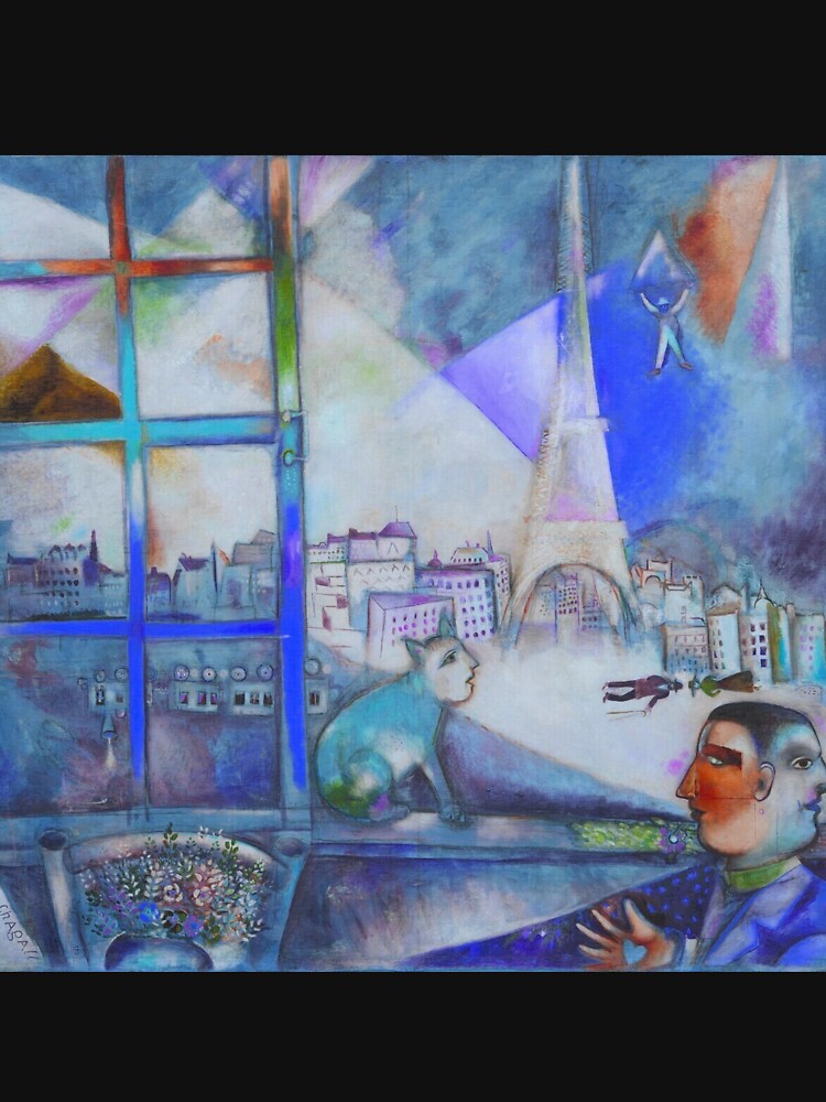 "Marc Chagall, 1913, Paris par la fenêtre (Paris Through the Window), oil on canvas, alternate