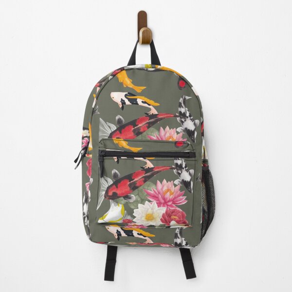 Item preview, Swimming Koi With Colorful Flowers Design designed and sold by EarthArtDesigns.