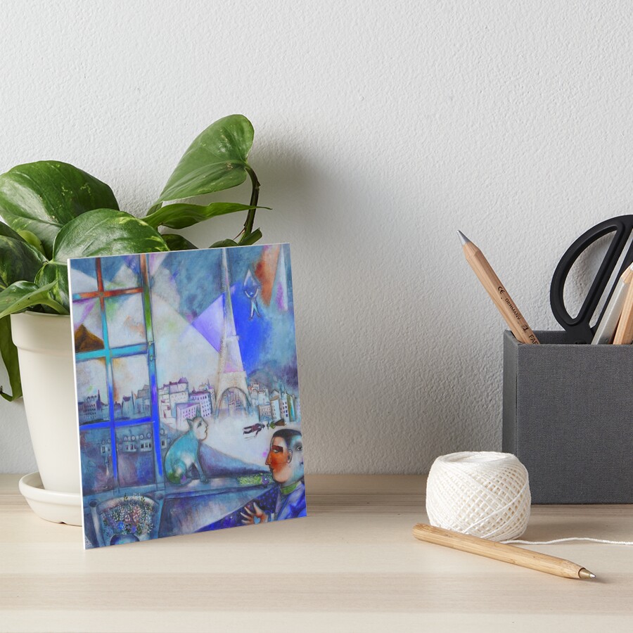 "Marc Chagall, 1913, Paris par la fenêtre (Paris Through the Window), oil on canvas, alternate