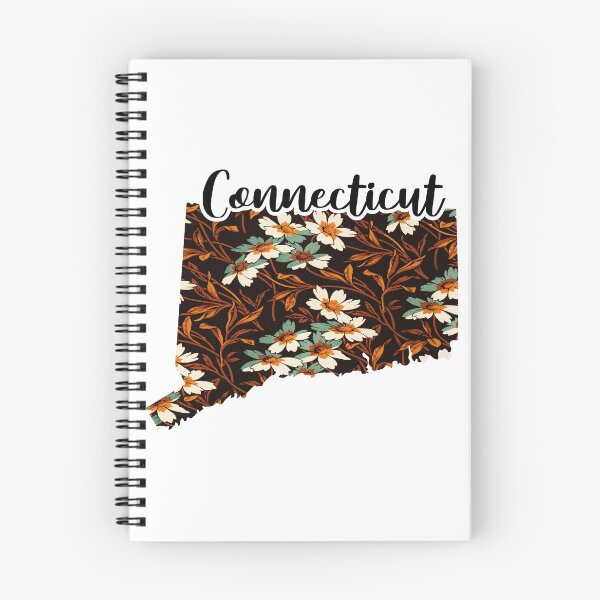 Item preview, Floral Map of USA States Connecticut - Map of Connecticut designed and sold by AmethystMurad.