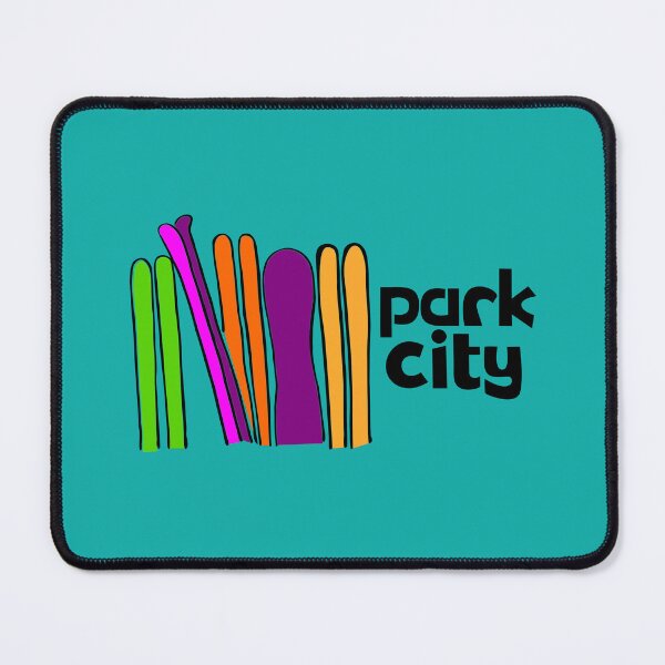 Item preview, Park City, Utah Retro Neon Skis designed and sold by Mountain Flower.