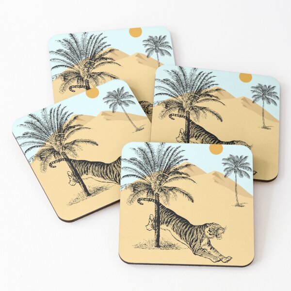 Item preview, A Tiger In The Hot Palm Desert,Lovers Big Cats Tigers designed and sold by Salva-Shop.