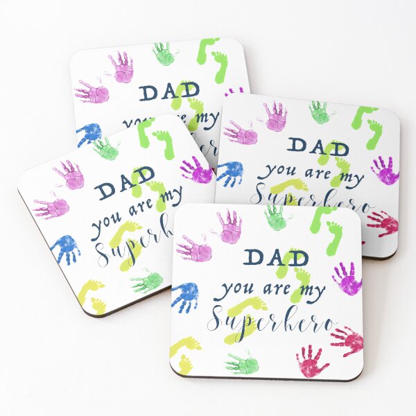 Item preview, Child's hand & foot  real prints Father's Day , Dad's Birthday designed and sold by Oksana Suprun.