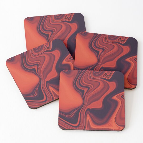 Item preview, Red Orange Purple Marble Fluid Art designed and sold by Lucky-Town-Art.