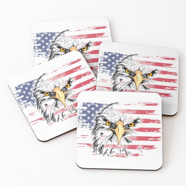 Item preview, American Bald Eagle with Distressed American Flag designed and sold by AmericaFreedom.