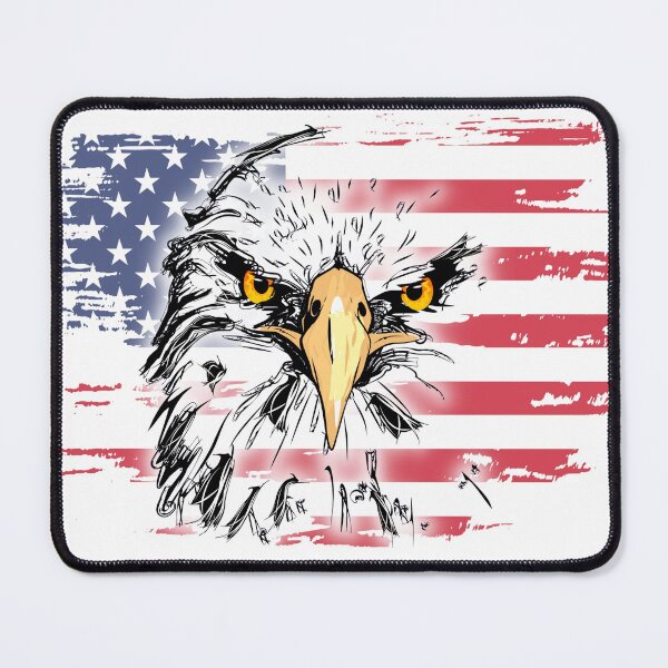 Item preview, American Bald Eagle with Distressed American Flag designed and sold by AmericaFreedom.