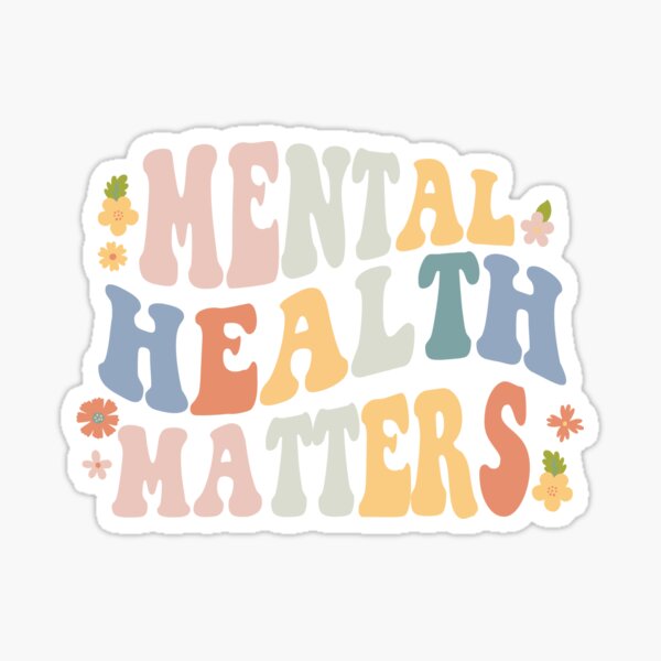 Item preview, Mental Health Matters - Retro Typography designed and sold by BeautyofColor.