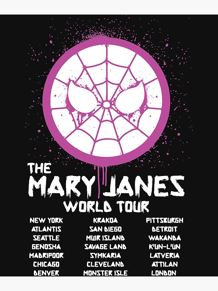 "Mary jane`s world tour" Poster for Sale by KinardBoone Redbubble