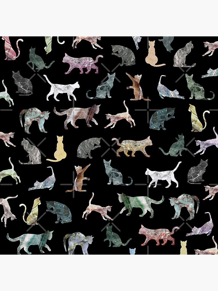 Cats shaped Marble - Black by notsniwart