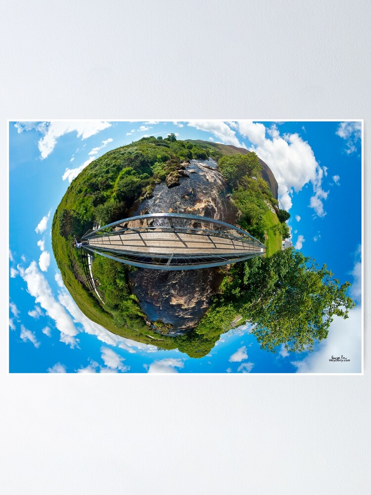 Alternate view of Footbridge over Glen River, Carrick, SW Donegal Poster