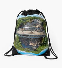 Footbridge over Glen River, Carrick, SW Donegal Drawstring Bag