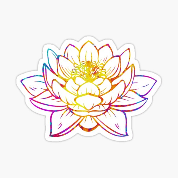 Watercolor Lotus Sticker