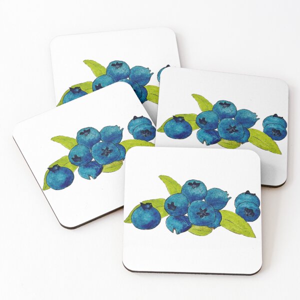 Item preview, Blueberries watercolor designed and sold by Hueyhuesart.