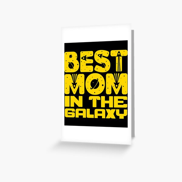 Vintage Best Mom In The Galaxy   Greeting Card