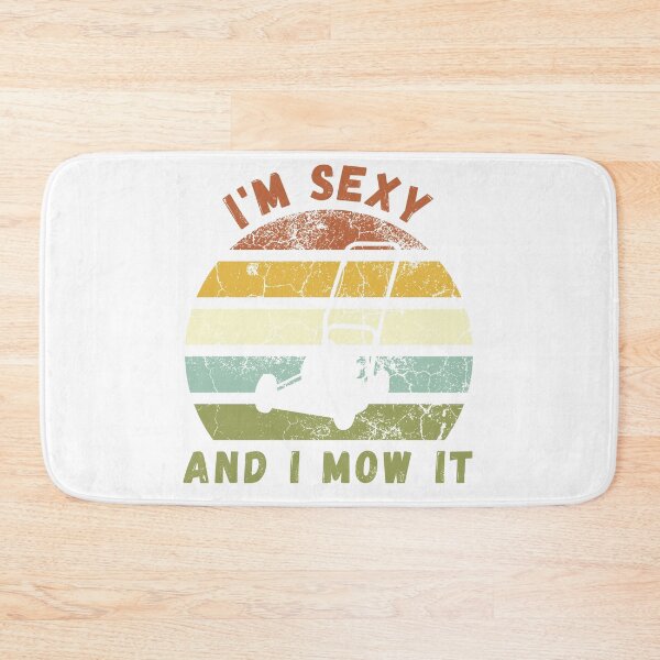 Item preview, I'm Sexy and I Mow It Vintage Sunset Funny Lawnmower designed and sold by dschiffer12.