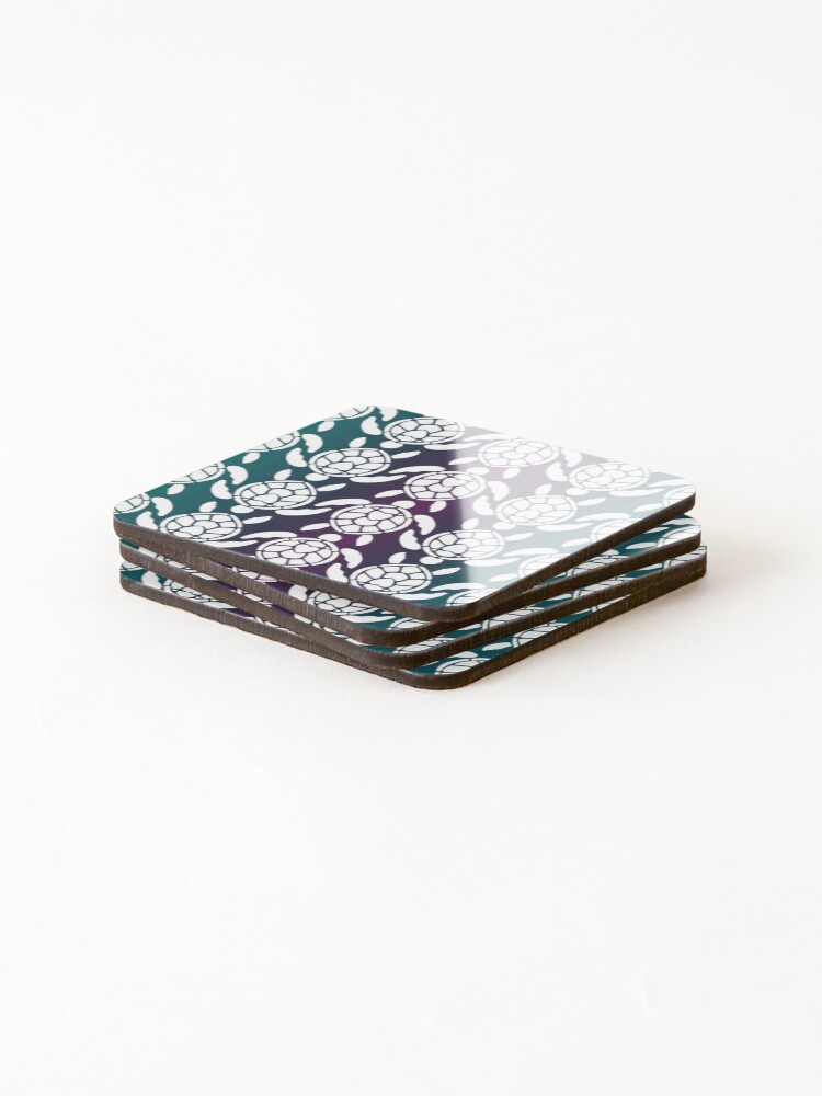 Thumbnail 4 of 5, Coasters (Set of 4), Turtle Pattern designed and sold by DapperZombee.