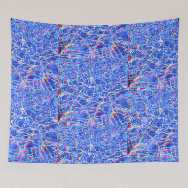 Aperçu de l'œuvre Océan glitchy - Bleu créée et vendue par KaleidoscopicU.