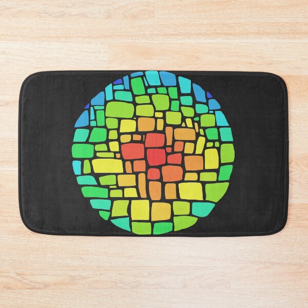 Item preview, Concentric Rainbow Squared Irregular Tiles designed and sold by Chubuter.