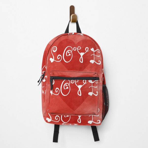 Item preview, Red valentine heart with white love lettering designed and sold by AleFairyland.