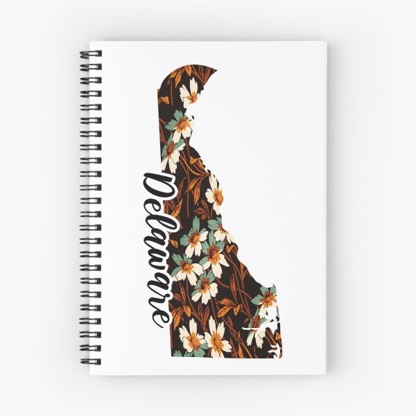 Item preview, Floral Map of USA States Delaware - Map of Delaware designed and sold by AmethystMurad.