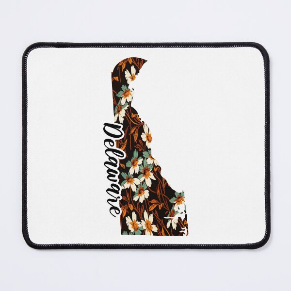 Item preview, Floral Map of USA States Delaware - Map of Delaware designed and sold by AmethystMurad.